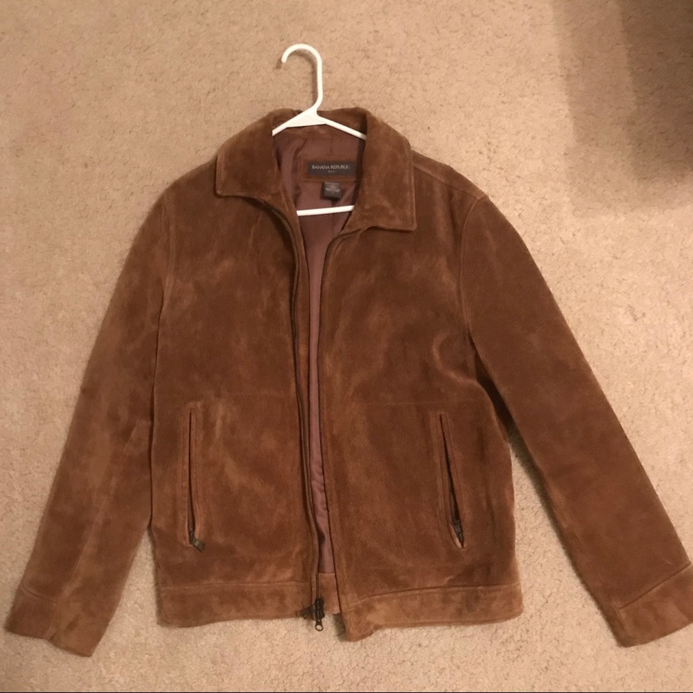 Banana Republic Brown Suede Leather Jacket Small